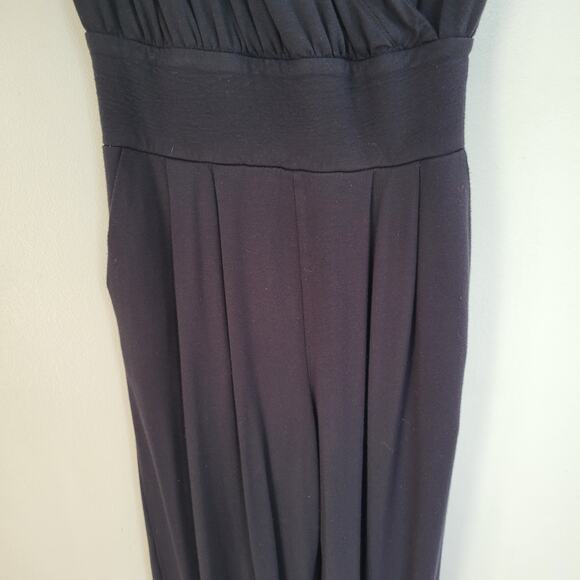 CAbi Downtown Jumpsuit Black V Neck Stretch Jersey Cap Sleeves Women Small - Picture 7 of 13